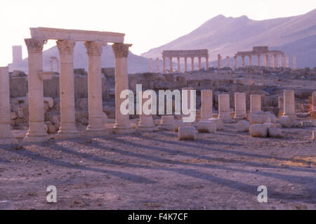 Palmyra oder Tadmor ist als Antike syrische Stadt, in dem Tempel des Bel vor kurzem von Isis zerstört wurde. Stockfoto
