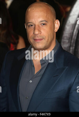 London, UK. 19. Oktober 2015. Vin Diesel, Teilnahme an "Die letzte Hexenjäger" Europäische Premiere at The Empire Leicester Square in London, Vereinigtes Königreich. Bildnachweis: Stills Presse/Alamy Live-Nachrichten Stockfoto