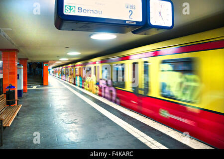 Berliner u-Bahn. Deutschland. Stockfoto