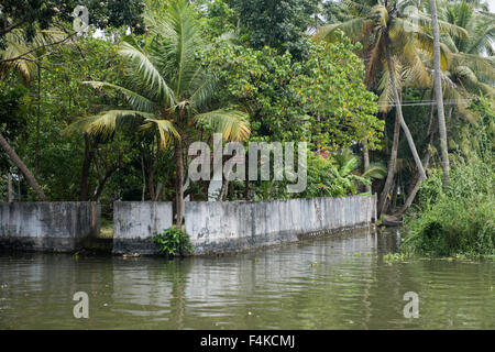 Hausboot-Reise in Kerala Stockfoto