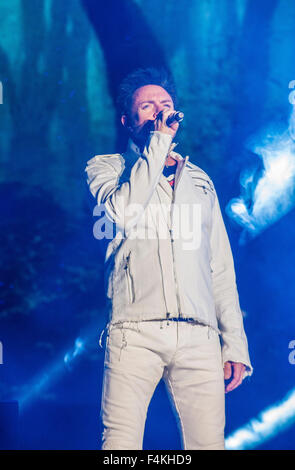 Musiker Simon LeBon von Duran Duran führt auf der Bühne während der 2. Tag des Lebens ist schöne Festival 2015 in Las Vegas Stockfoto