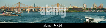 Brooklyn Bridge Panorama, New York, USA Stockfoto