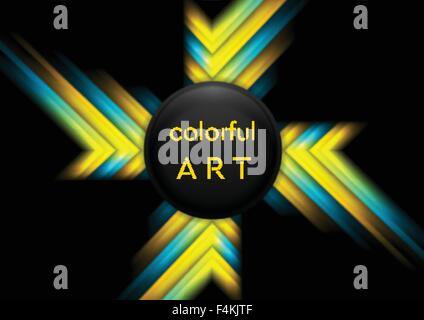 Hellen Pfeile auf schwarzem Hintergrund. Vektor-design Stock Vektor