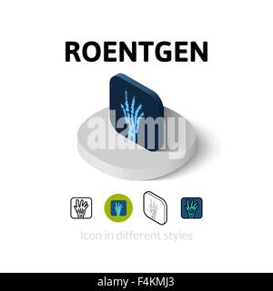 Röntgenstrahlen-Symbol im anderen Stil Stock Vektor