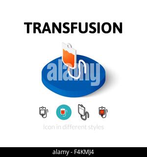 Transfusion-Symbol im anderen Stil Stock Vektor