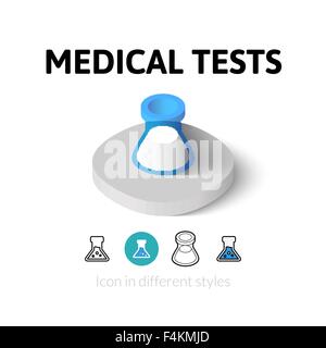 Medizinische Tests Symbol in verschiedenen Stil Stock Vektor