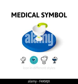 Medizinischen Symbol Symbol in verschiedenen Stil Stock Vektor