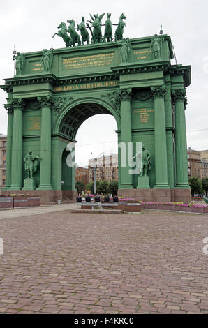 St Petersburg, Russland grün Narva Triumphbogen Stockfoto