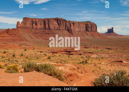 Sentinel Mesa, Monument Valley, Utah, USA Stockfoto