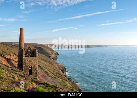 Cornish Zinn-Mine Ruinen in St. Agnes Stockfoto