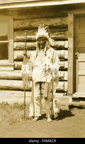 Stoney Native American Indian Chief, Kanada Stockfoto
