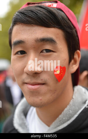 Die Mall, London, UK. 20. Oktober 2015. Xi Jinping chinesischen Präsidenten Staatsbesuch in London. Bildnachweis: Matthew Chattle/Alamy Live-Nachrichten Stockfoto