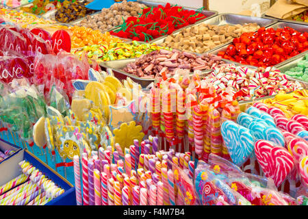 Süßigkeiten auf Ständer Stockfoto