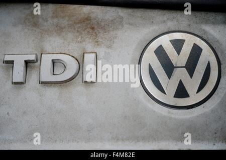 Motor des VW Auto, Deutschland, Stadt, Osterode, 20. Oktober 2015. Foto: Frank Mai Stockfoto