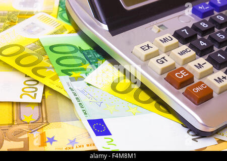 Europäisches Geld in verschiedenen Konfessionen Stockfoto