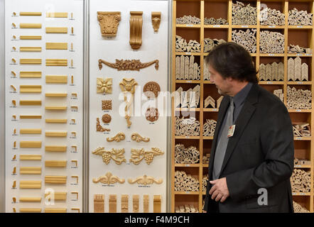 Brno, Tschechische Republik. 20. Oktober 2015. Internationalen Handel fair Wood-Tec beginnt in Brno, Tschechische Republik, 20. Oktober 2015. © Vaclav Salek/CTK Foto/Alamy Live-Nachrichten Stockfoto