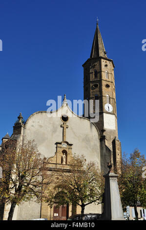 Kirche im Zentrum von Massat, Ariege, Midi-Pyrenäen, Frankreich Stockfoto