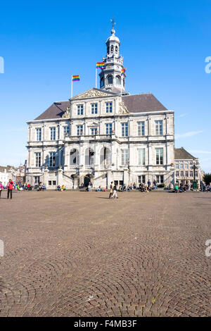 Die City Hall, Rathaus, Stadhuis, am Marktplatz, Maastricht, Limburg, Niederlande. Stockfoto