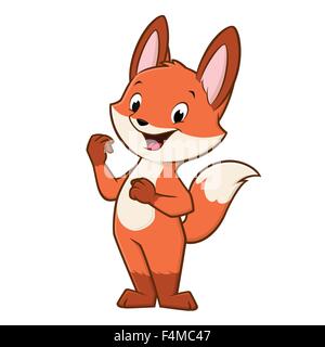 Vektor-Illustration von niedlichen Cartoon Baby Fox für Design-element Stock Vektor