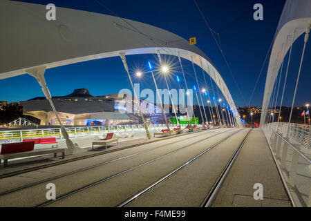 Lyon-Stadt in der Nähe Zusammenfluss District, Frankreich Stockfoto