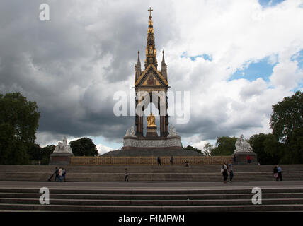 Das Albert Memorial Kensington Gardens-London Stockfoto