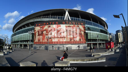 London, Großbritannien. 19. Oktober 2015. Das Emirates Stadium in London, Großbritannien, 19. Oktober 2015. Foto: Tobias Hase/Dpa/Alamy Live News Stockfoto