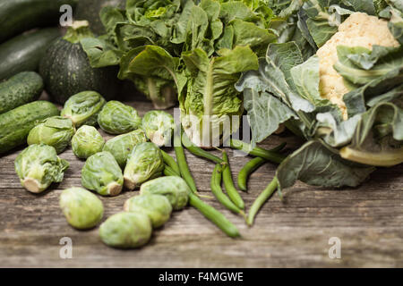 Sortiment von grünem Gemüse Stockfoto