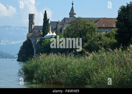 Hautecombe Abbey am Lac du Bourget Stockfoto