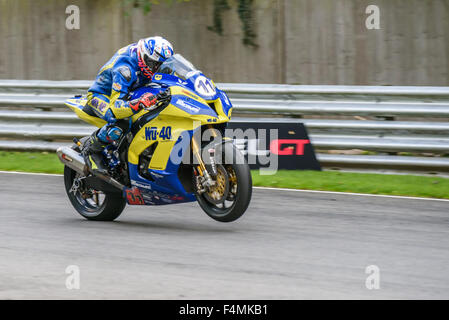 Nr. 11. Team-WD-40-Kawasaki geritten von Taylor Mackenzie in der letzten Runde der BSB-Meisterschaften in Brands Hatch. Stockfoto