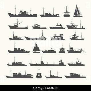 Schiffe setzen. Stock Vektor