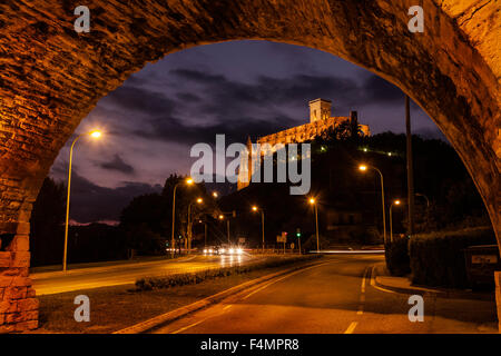 La Seu Manresa (Colegiata Basilica de Santa Maria). Pont Vell. Stockfoto