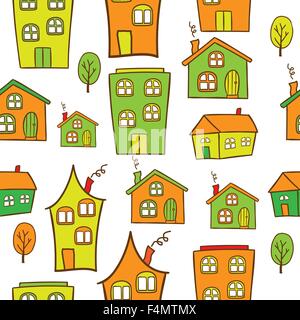 Häuser, die nahtlose Stock Vektor