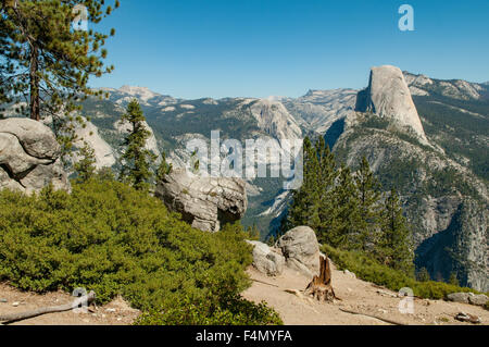 Blick vom Washburn Point, Yosemite NP, Kalifornien, USA Stockfoto