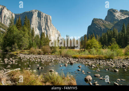 El Capitan und Sentinel Dome, Yosemite NP, Kalifornien, USA Stockfoto