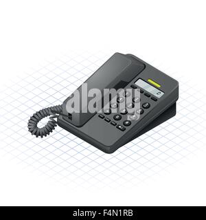 Isometrische Telefon-Vektor-Illustration Stock Vektor
