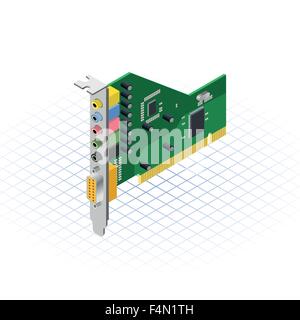 Isometrische Sound Karte Vektor-Illustration Stock Vektor