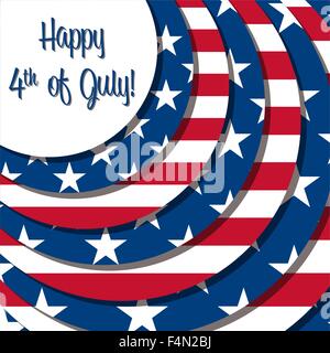 4. Juli-Karte im Vektorformat. Stock Vektor