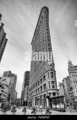 Schwarz / weiß Bild des berühmten Flatiron Building, Manhattan-New York-USA Stockfoto