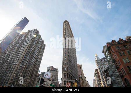 Das berühmte Flatiron Building in Manhattan, New York City, USA Stockfoto