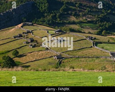 Braña El Campel, in Pola de Allande. Asturias.Spain. Stockfoto