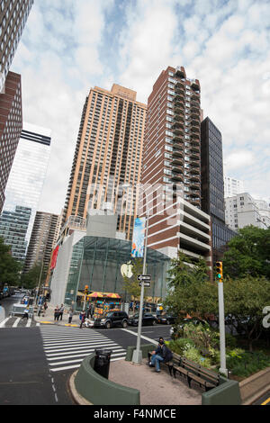 Amsterdam Avenue und Broadway, New York City USA Stockfoto