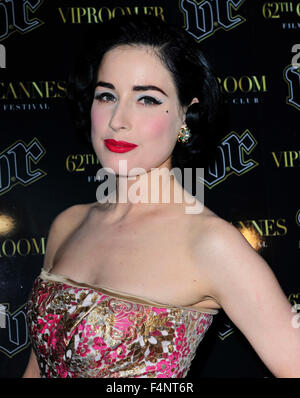 Dita Von Teese gesehen in Cannes, Frankreich, 2009 Stockfoto