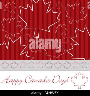 Handgezeichnete Canada Day Karte im Vektorformat. Stock Vektor