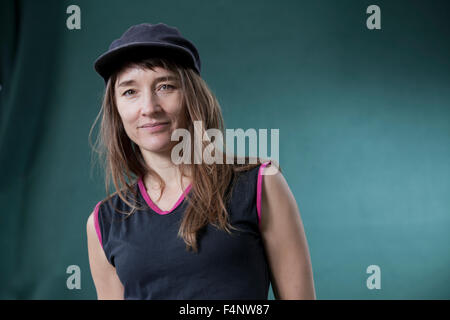 Emily Woof, englische Schauspielerin und Autorin, an das Edinburgh International Book Festival 2015. Schottland. 29. August 2015 Stockfoto