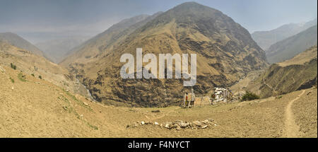 Malerische Panorama im Dolpo Region in Nepal Stockfoto