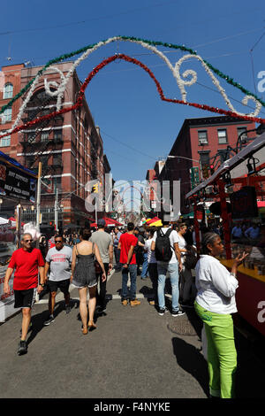 Fest des San Gennaro Mulberry St. wenig Italien Manhattan in New York City Stockfoto