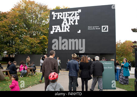 Frieze Art Fair London. 2015. Eingang. Stockfoto