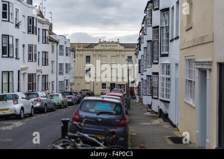 Route auf dem alten Markt Arts Centre. Der alte Markt ist ein live Musik und Theater Veranstaltungsort in Hove, East Sussex. Stockfoto