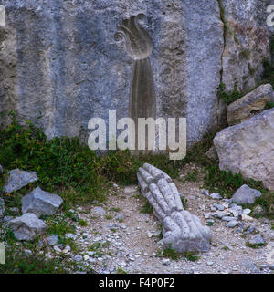 Steinbruch-Skulpturen-Park und Naturschutzgebiet Stockfoto