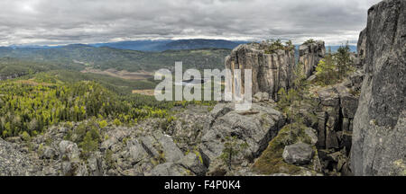 Malerische Panorama der felsigen Landschaft in Gygrestolen, Norwegen Stockfoto